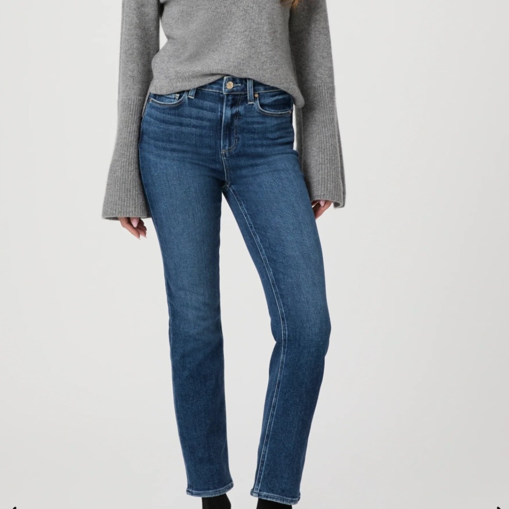 NWT Paige Cindy High Rise Straight Leg Ankle Jean in Arpeggio Size 24